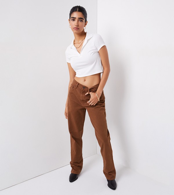 بنطال جينز بخصر عادي