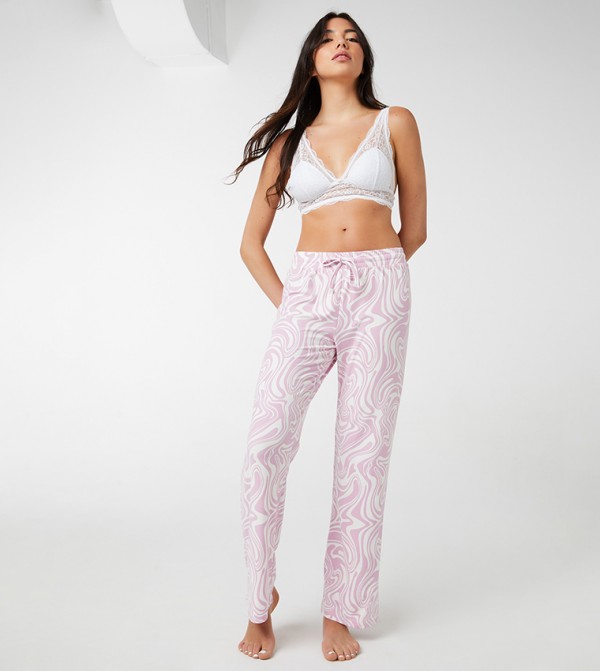 Buy Ardene Printed Flowy Lounge Pants In Green