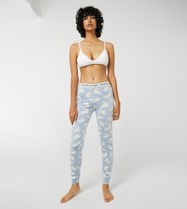 Printed Velour Lounge Joggers