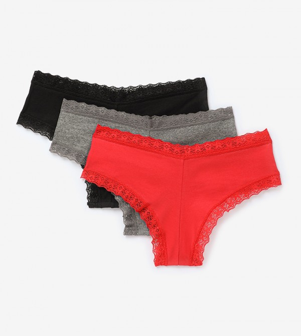 Buy Ardene Pack Of 2 Invisible Cheeky Panties With Lace In Multiple Colors