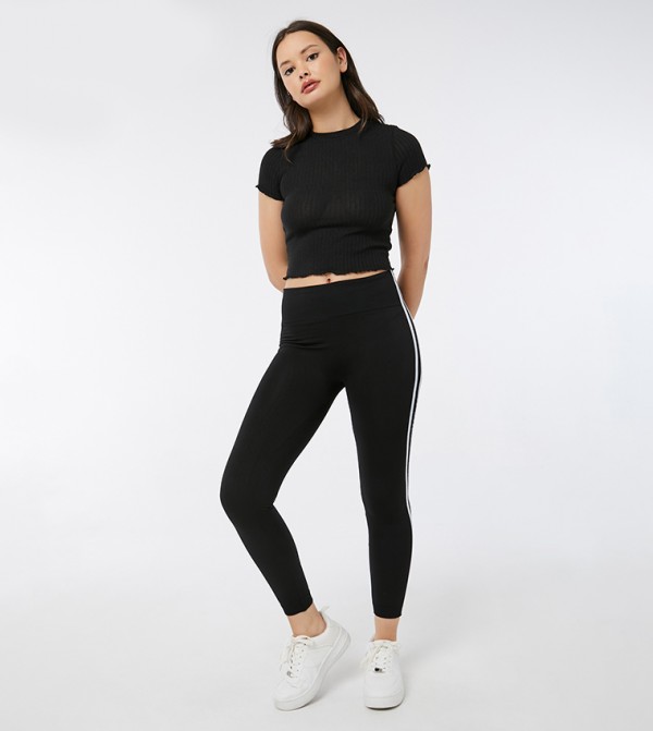 Ardene Super Soft Leggings with Side Pocket in Black, Size Small, Polyester/Spandex