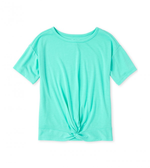 Girls Knot Front Short Sleeves T-Shirt