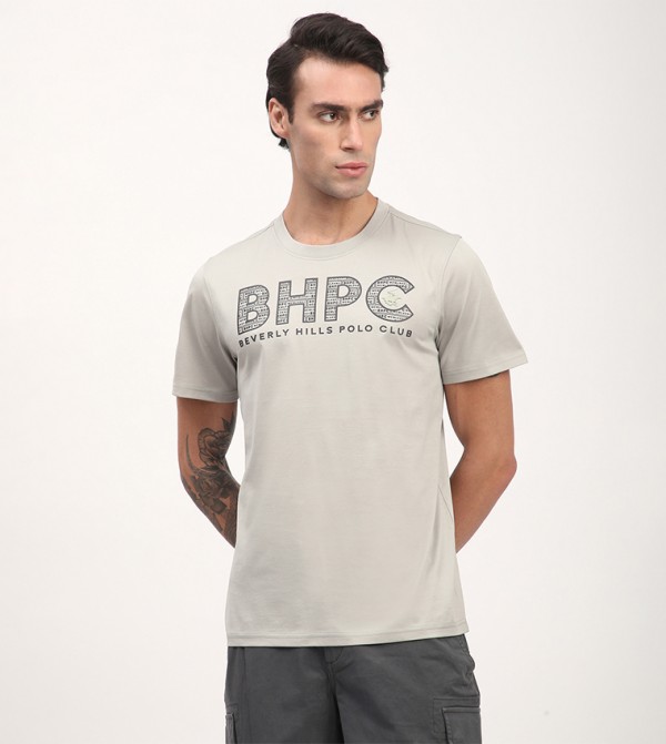 Logo Printed Short Sleeves Casual T-Shirt