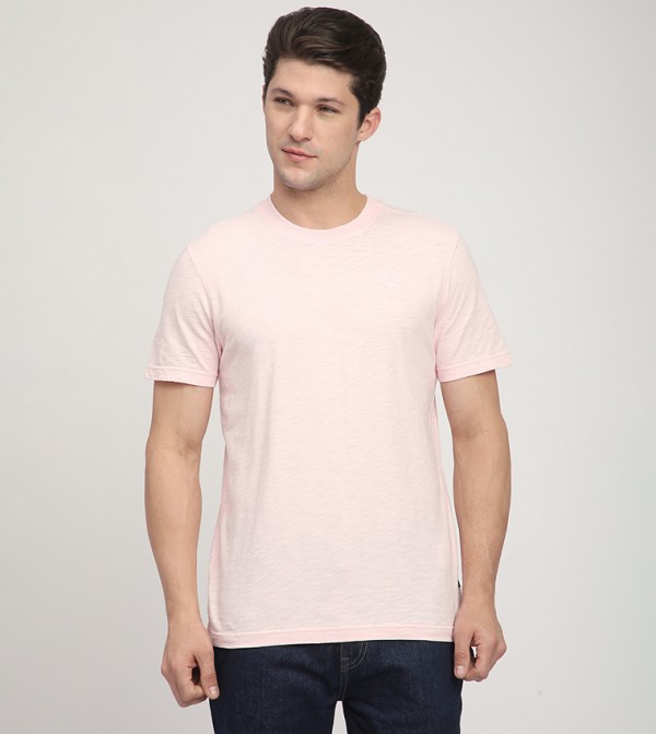 Logo Embroidered Crew Neck T-Shirt