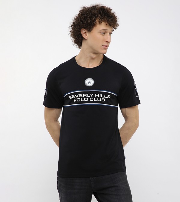 Long Printed Crew Neck T-Shirt