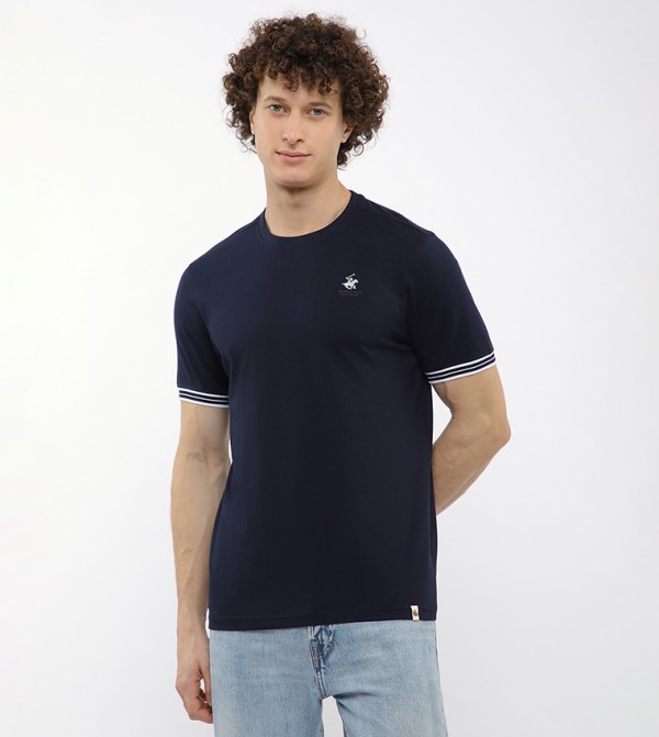 Contrast Tipping Crew Neck T-Shirt