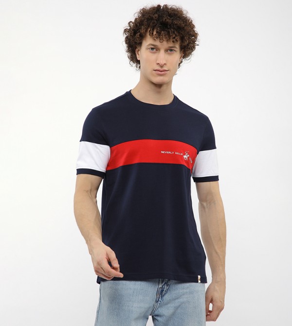 Color Block Crew Neck T-Shirt