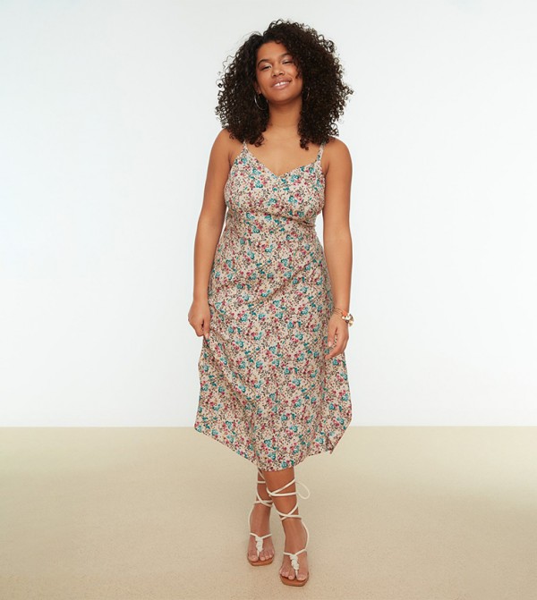 Forever 21 floral midi hot sale dress