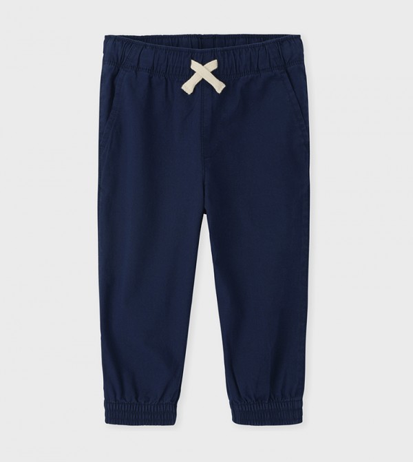 Buy The Children's Place Solid Drawstring Waist Joggers In Blue