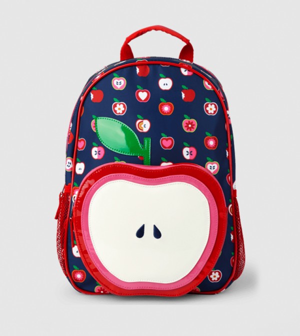 Girls Apple Embroidered Backpack