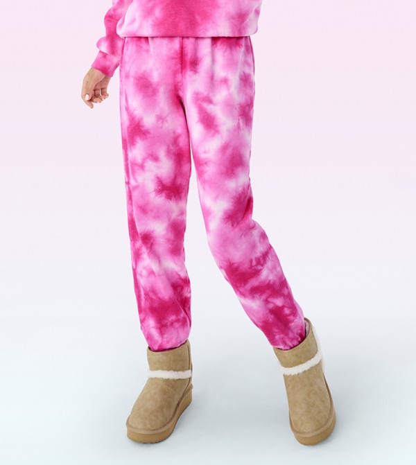 Buy Sugar Jade Tie Dye Elastic Waist Joggers In Pink 6thStreet UAE