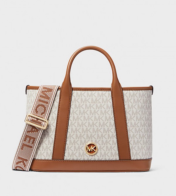 LUISA Monogram Patterned Satchel Bag