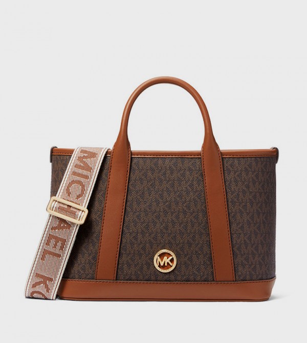 LUISA Monogram Patterned Satchel Bag