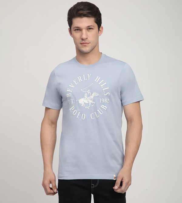 Logo Embroidered Crew Neck T-Shirt
