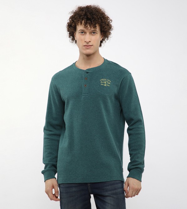Textured Long Sleeves T-Shirt