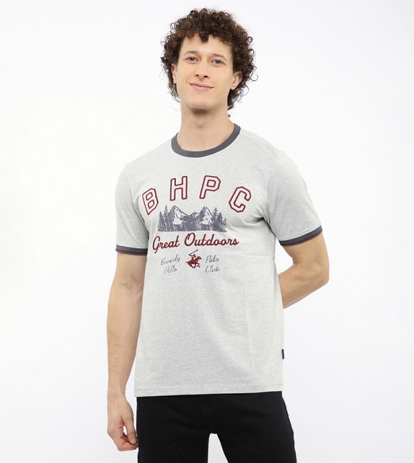 Embroidered Crew Neck T-Shirt