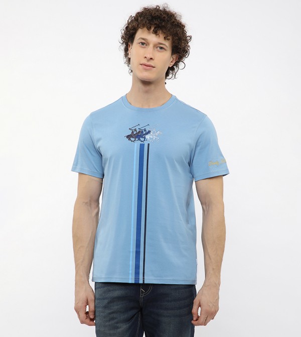 Logo Embroidered Crew Neck T-Shirt