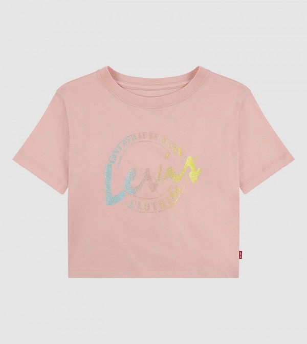 Meet and Greet Script Print Crop T-Shirt