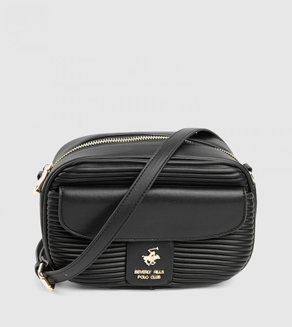 Textured Front-Pocket Crossbody Bag