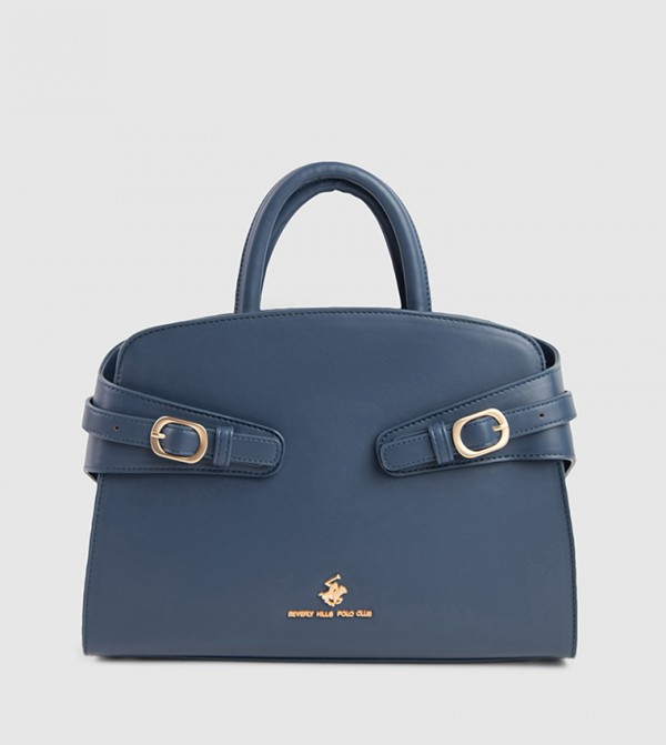 Textured Zip-Closure Satchel Bag