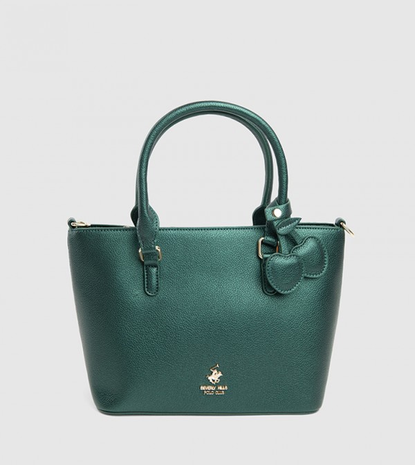 Textured Zip-Closure Tote Bag