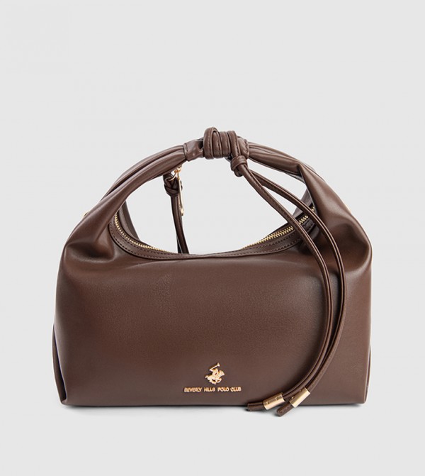 Textured Zip-Closure Hobo Bag