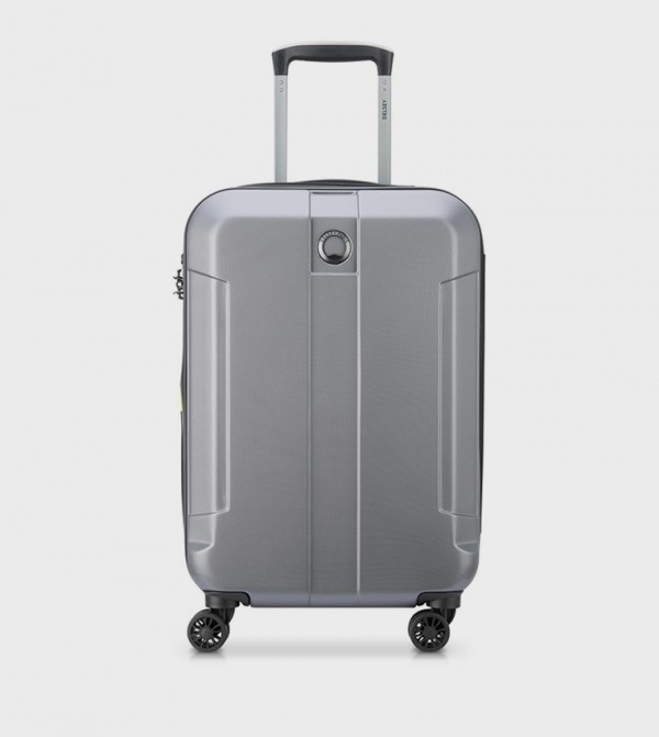 DEPART HARD Hardcase Expandable 4 Double Wheel Cabin Luggage Trolley Bag, 61cm