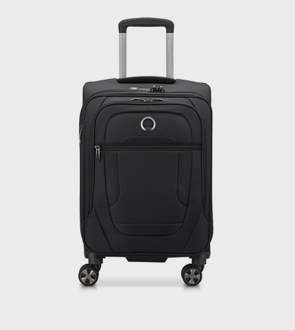 HELIUM Dlx 2.0 Softcase Expandable 4 Double Wheel Cabin Luggage Trolley Bag, 55cm
