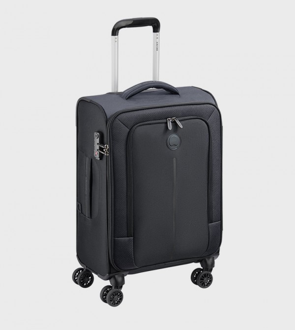 CARACAS Softcase 4 Double Wheel Expandable Cabin Luggage Trolley Bag, 55cm