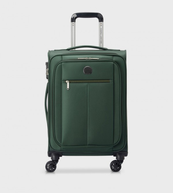 PIN UP 6 Softcase Expandable 4 Double Wheel Cabin Luggage Trolley Bag, 55cm