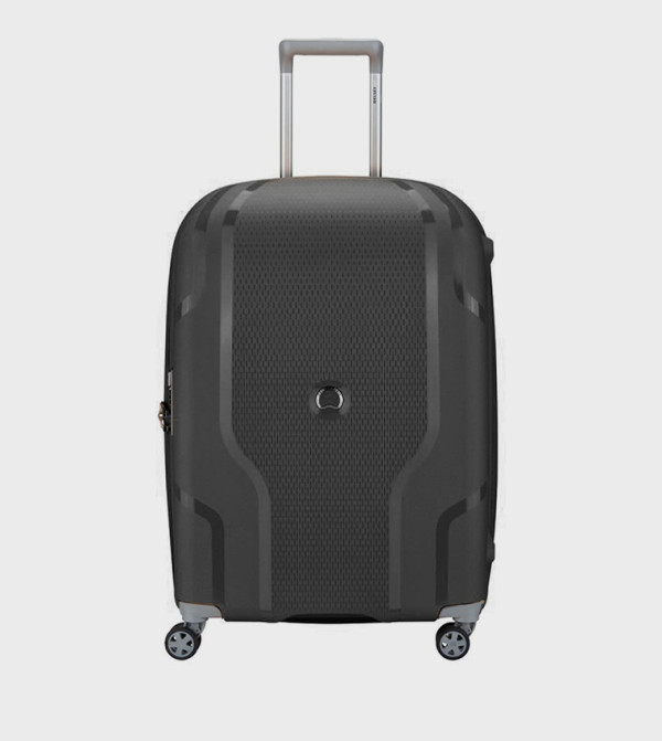 CLAVEL Hardcase 4 Double Wheel Expandable Cabin Luggage Trolley Bag, 55cm