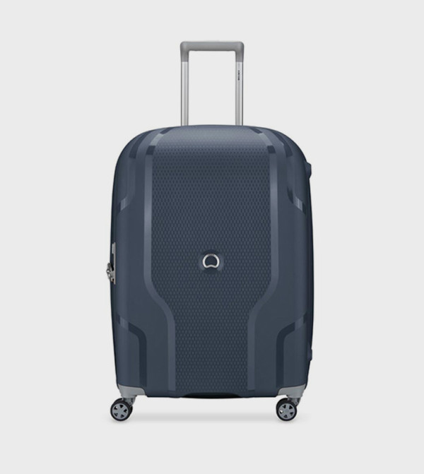 CLAVEL Hardcase 4 Double Wheel Expandable Check-In Luggage Trolley Bag, 70cm