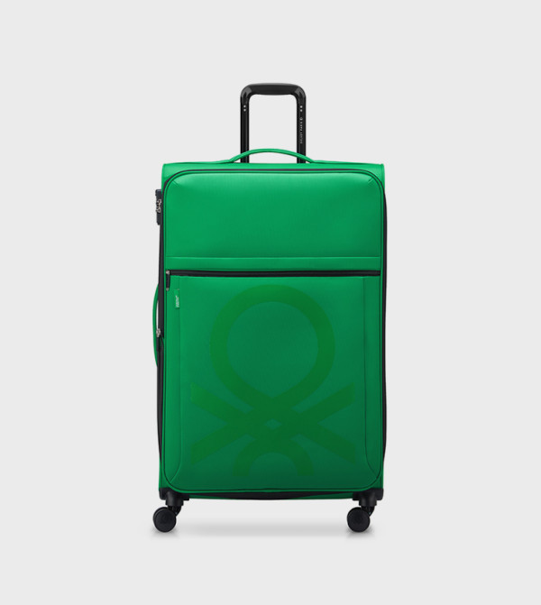 COLOR BLOCK Softside 4 Double Wheel Expandable Check-In Luggage Trolley Bag, 81cm