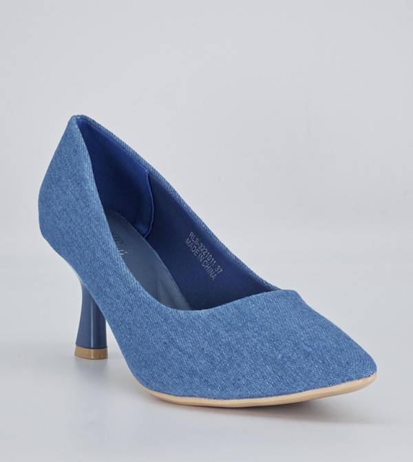Denim Pointed Toe Pumps
