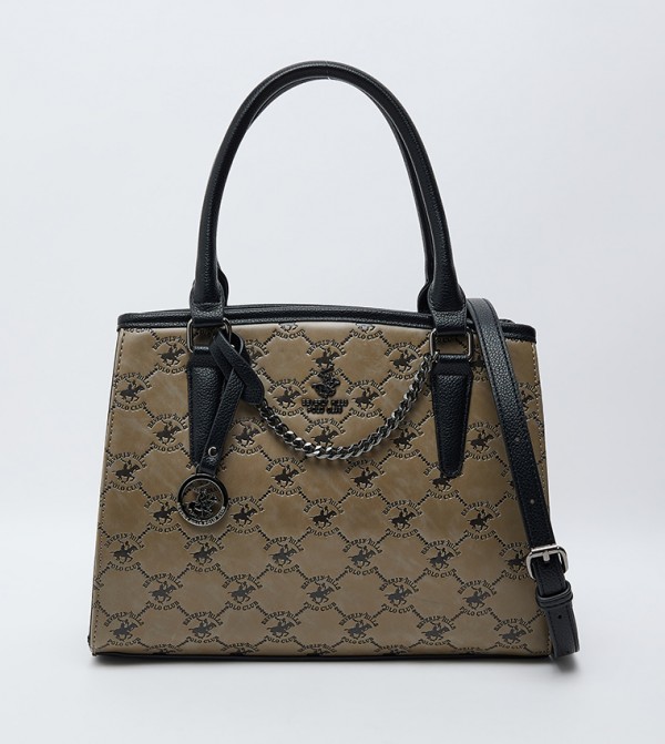 Logo Debossed Satchel Bag