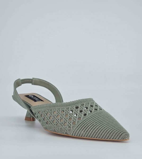 Open Work Sling Back Pumps