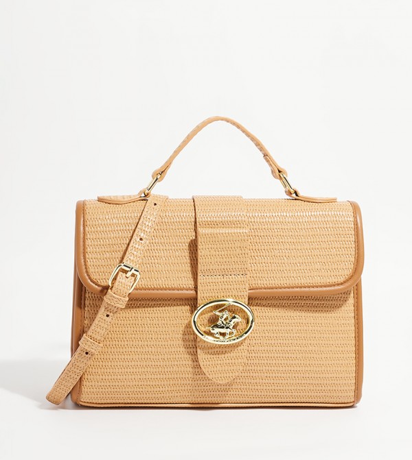 Textured Top Handle Bag