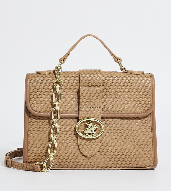 Straw Top Handle Bag