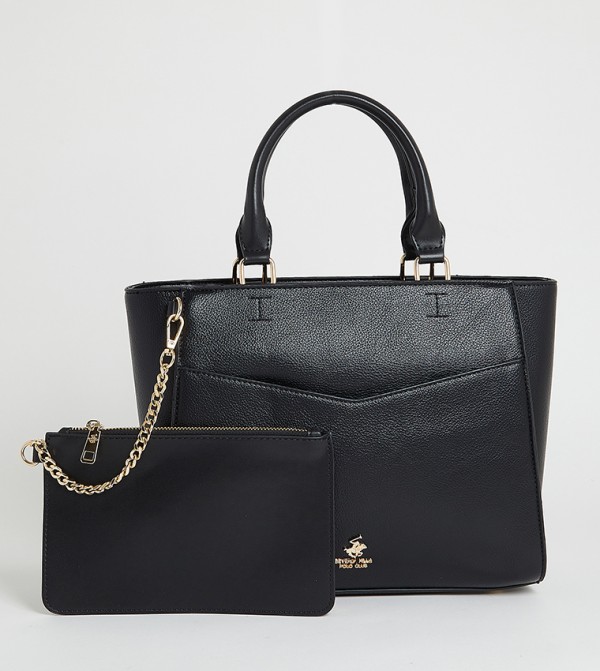 Logo Detail Tote Bag with Pouch