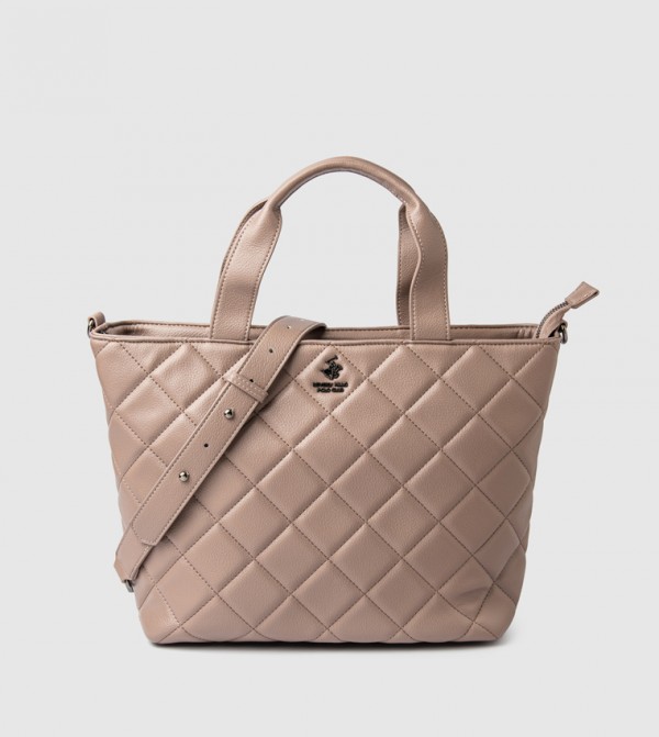 Quilted Zippered Tote Bag