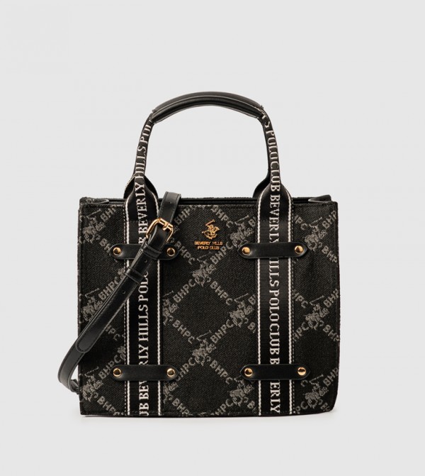 Patterned Zippered Satchel Bag