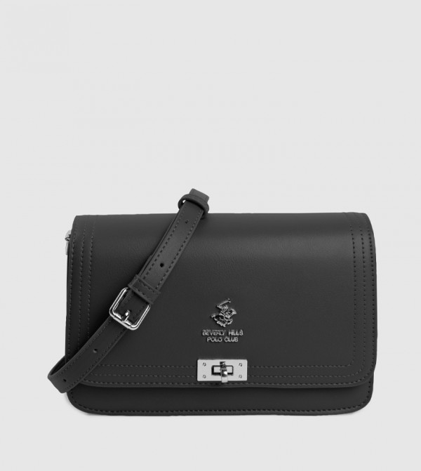 Logo Detail Twist Lock Crossbody Bag