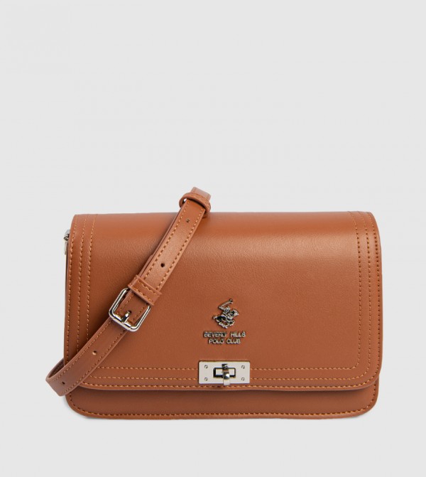 Logo Detail Twist Lock Crossbody Bag