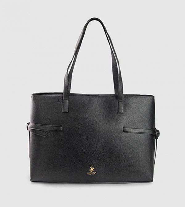 Textured Zippered Tote Bag