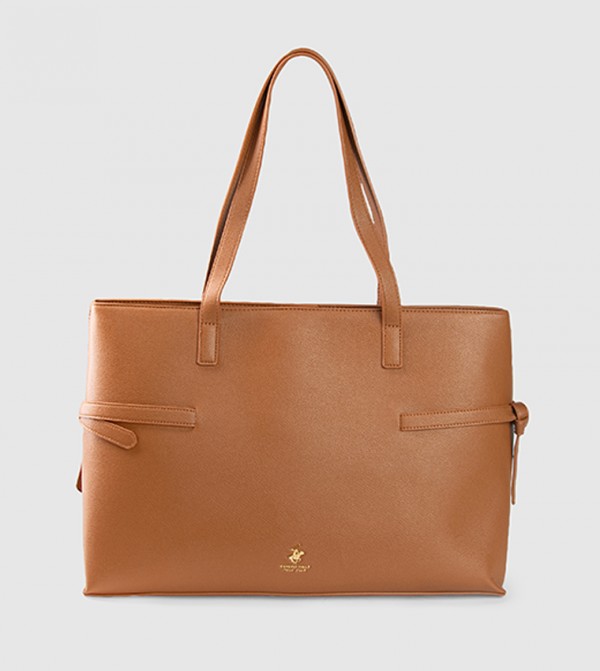 Textured Zippered Tote Bag