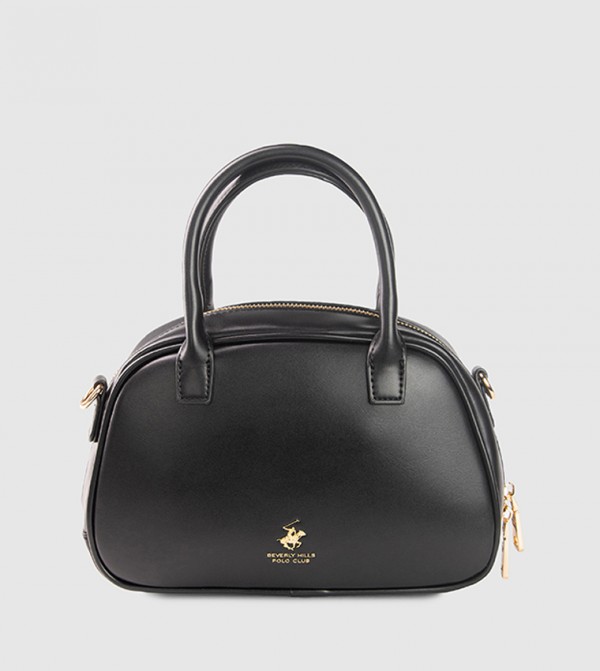 Textured Zippered Satchel Bag