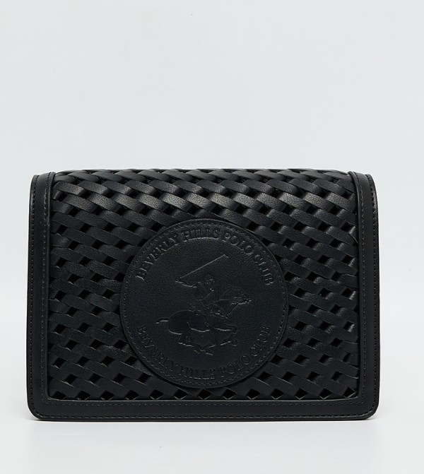 Logo Detail Braided Crossbody Bag