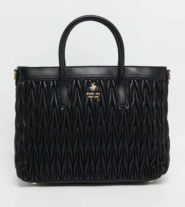 Logo Detail Quilted Tote Bag