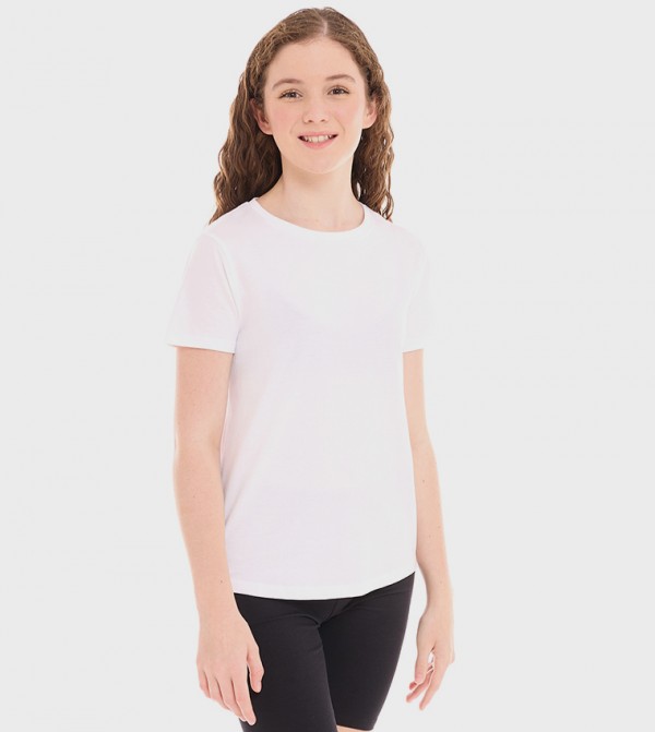 2 Pack Solid T-Shirts with Short Sleeves