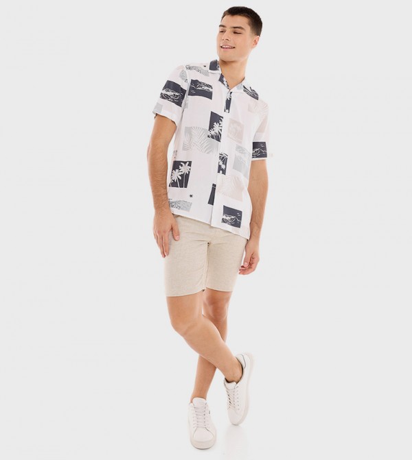 Woven Shorts with Drawstring Waist